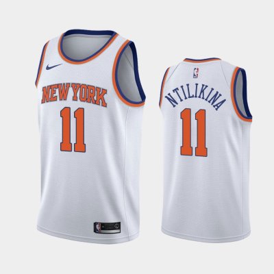 New York Knicks Association #11 Frank Ntilikina White 2019 баскетбольная майка NBA