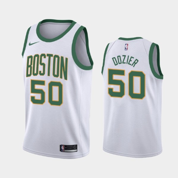 Boston Celtics #50 P.J. Dozier White 2018-19 City баскетбольная майка NBA