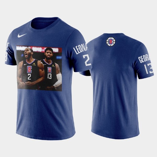 Los Angeles Clippers Kawhi Leonard Paul George Dynamic Duo Royal футболка