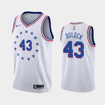 Philadelphia 76ers #43 Jonah Bolden White 2018-19 Earned баскетбольная майка NBA
