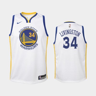 детская Golden State Warriors Shaun Livingston #34 White Association баскетбольная майка NBA
