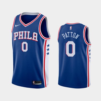 Philadelphia 76ers #0 Justin Patton Blue Icon баскетбольная майка NBA