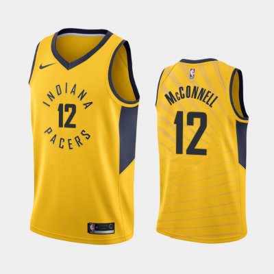 Indiana Pacers #12 T.J. McConnell Gold 2019 Statement баскетбольная майка NBA