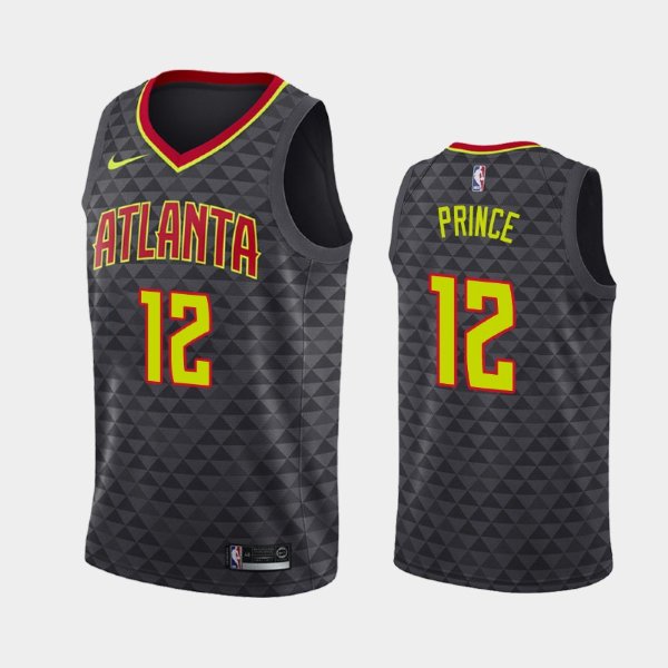 Atlanta Hawks #12 Taurean Prince Black 2019 Icon баскетбольная майка NBA