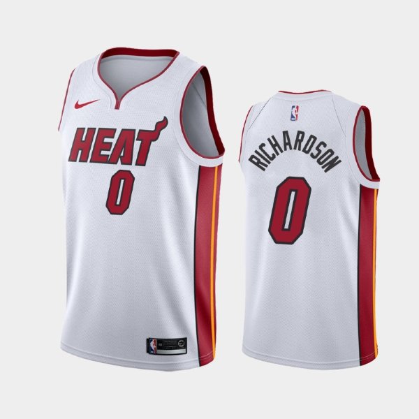 Miami Heat Association #0 Josh Richardson White 2019 баскетбольная майка NBA