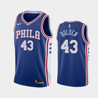 Philadelphia 76ers #43 Jonah Bolden Blue 2018-19 Icon баскетбольная майка NBA