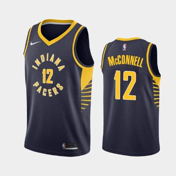 Indiana Pacers #12 T.J. McConnell Navy 2019 Icon баскетбольная майка NBA