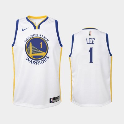 детская Golden State Warriors Damion Lee #1 White Association баскетбольная майка NBA