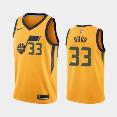 Utah Jazz #33 Ekpe Udoh Yellow 2018-19 Statement баскетбольная майка NBA