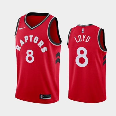 Toronto Raptors #8 Jordan Loyd Red 2019 Icon баскетбольная майка NBA
