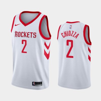 Houston Rockets #2 Chris Chiozza White 2019 Association баскетбольная майка NBA
