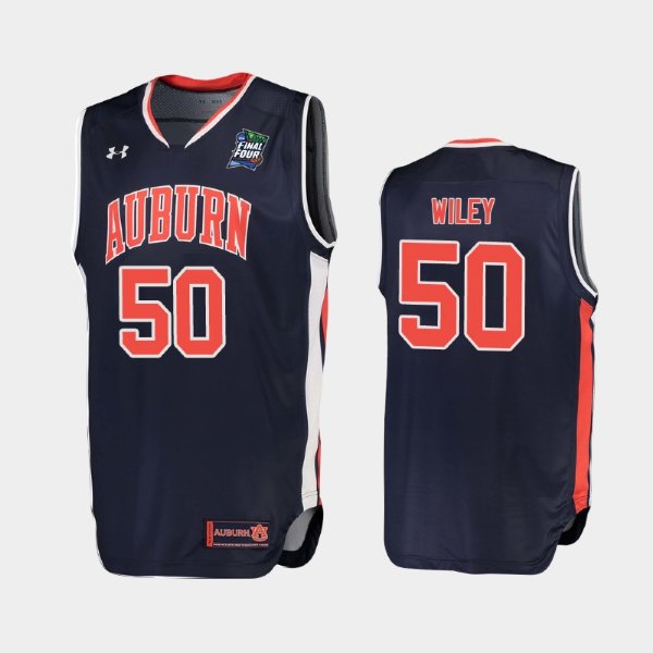NCAA Auburn Tigers #50 Austin Wiley Navy 2019 Final Four баскетбольная майка NBA