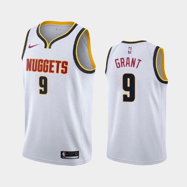 Denver Nuggets #9 Jerami Grant White 2019 Association баскетбольная майка NBA