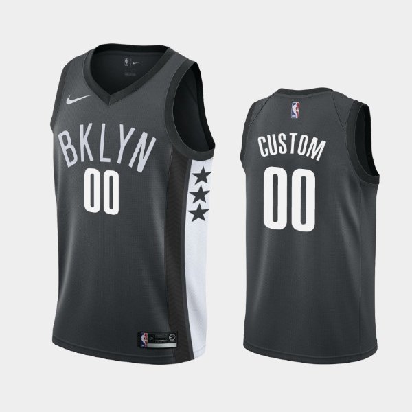 Brooklyn Nets Black Statement Personalized баскетбольная майка NBA