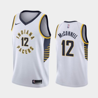 Indiana Pacers T.J. McConnell #12 White 2019-20 Association баскетбольная майка NBA
