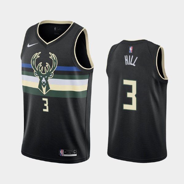 Milwaukee Bucks #3 George Hill Black Statement баскетбольная майка NBA