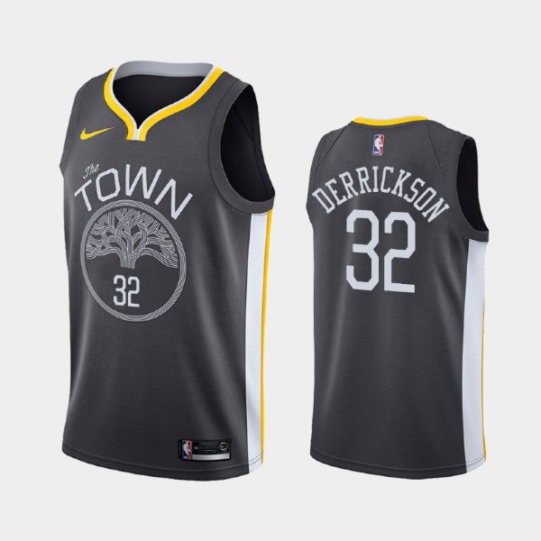 Golden State Warriors #32 Marcus Derrickson Black Statement баскетбольная майка NBA