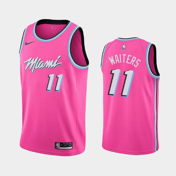 Miami Heat #11 Dion Waiters Pink 2018-19 Earned баскетбольная майка NBA