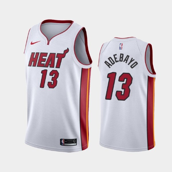 Miami Heat Association #13 Bam Adebayo White 2019 баскетбольная майка NBA