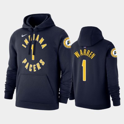 Indiana Pacers #1 T.J. Warren Icon Pullover Name & Number Hoodie - Navy