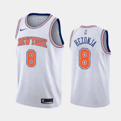 New York Knicks #8 Mario Hezonja White 2018-19 Statement баскетбольная майка NBA