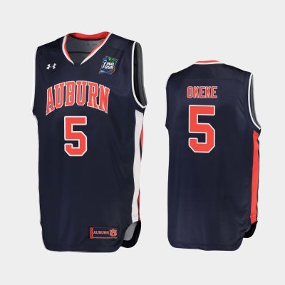 NCAA Auburn Tigers #5 Chuma Okeke Navy 2019 Final Four баскетбольная майка NBA