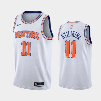 New York Knicks #11 Frank Ntilikina White 2018-19 Statement баскетбольная майка NBA