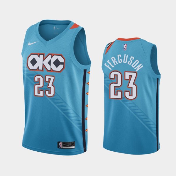 Oklahoma City Thunder #23 Terrance Ferguson Turquoise 2018-19 City баскетбольная майка NBA