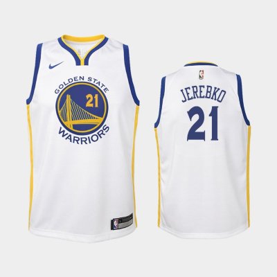 детская Golden State Warriors Jonas Jerebko #21 White Association баскетбольная майка NBA