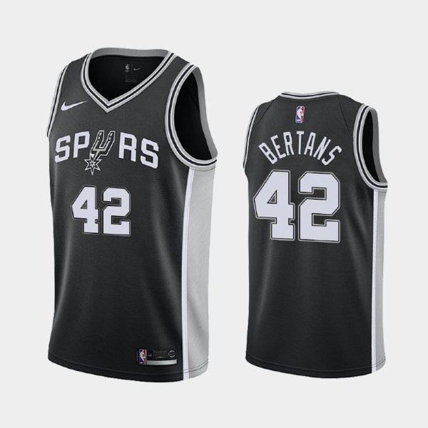 San Antonio Spurs #42 Davis Bertans Black 2018-19 Icon баскетбольная майка NBA