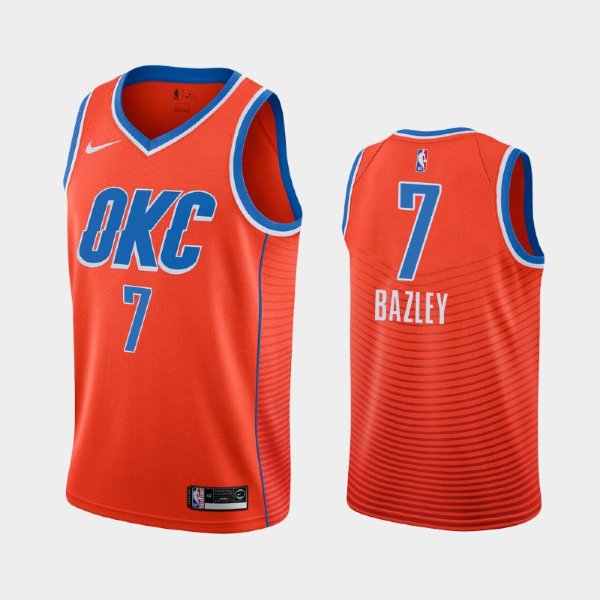 Oklahoma City Thunder #7 Darius Bazley Orange Statement баскетбольная майка NBA - 2019 NBA Draft