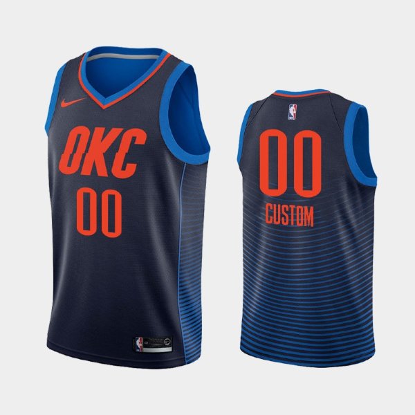 Oklahoma City Thunder Navy Statement Personalized баскетбольная майка NBA