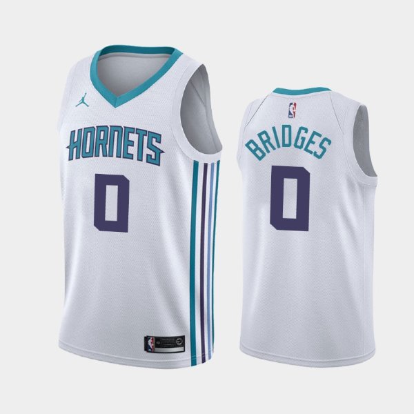 Charlotte Hornets #0 Miles Bridges White 2019 Association баскетбольная майка NBA