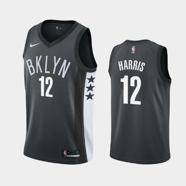 Brooklyn Nets #12 Joe Harris Black 2019 Statement баскетбольная майка NBA