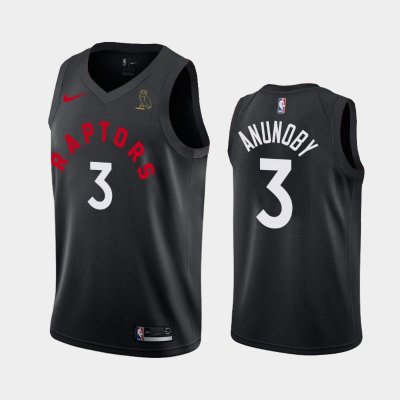 Toronto Raptors Raptors X OVO #3 OG Anunoby Black баскетбольная майка NBA