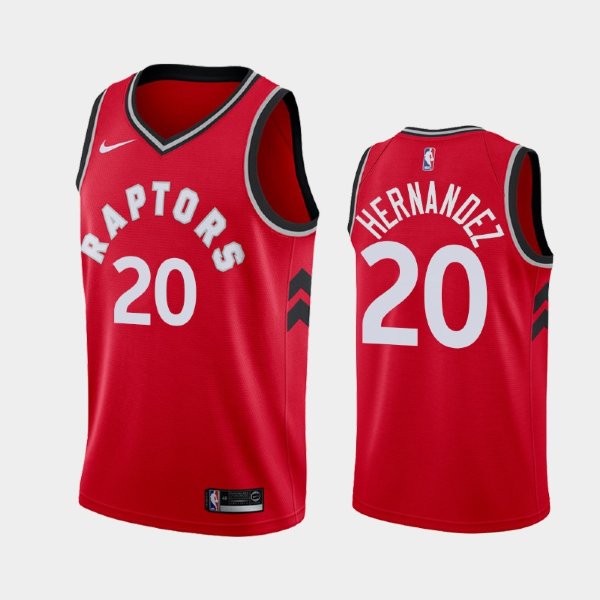 Toronto Raptors #20 Dewan Hernandez Red Icon баскетбольная майка NBA - 2019 NBA Draft