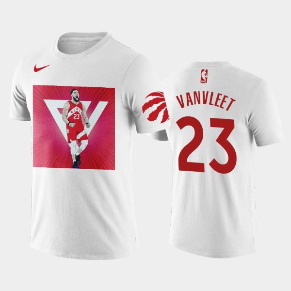 Toronto Raptors #23 Fred VanVleet White Cartoon Characters Logo футболка