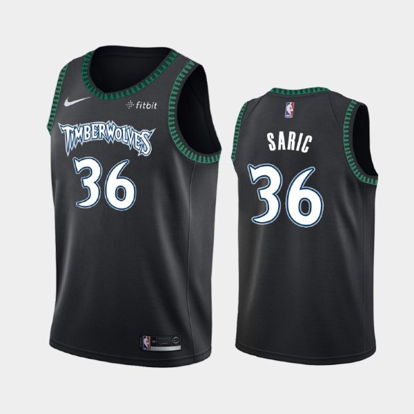Minnesota Timberwolves #36 Dario Saric Black 30th Classic баскетбольная майка NBA