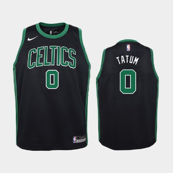 детская Boston Celtics Statement #0 Jayson Tatum Black 2019 баскетбольная майка NBA
