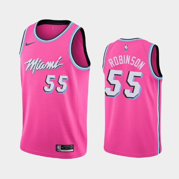 Miami Heat #55 Duncan Robinson Pink 2018-19 Earned баскетбольная майка NBA