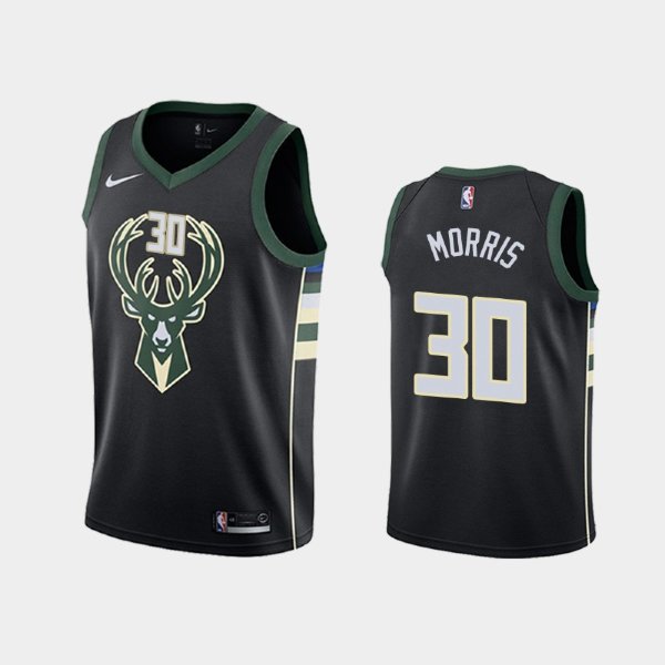 Milwaukee Bucks Statement #30 Jaylen Morris Black 2019 баскетбольная майка NBA