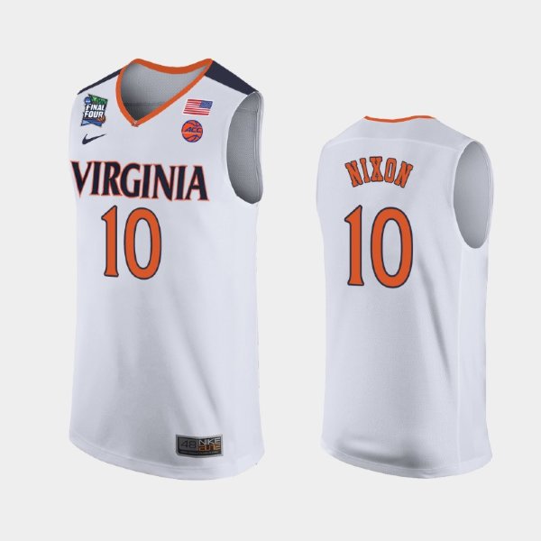 NCAA Virginia Cavaliers #10 Jayden Nixon White 2019 Final Four баскетбольная майка NBA