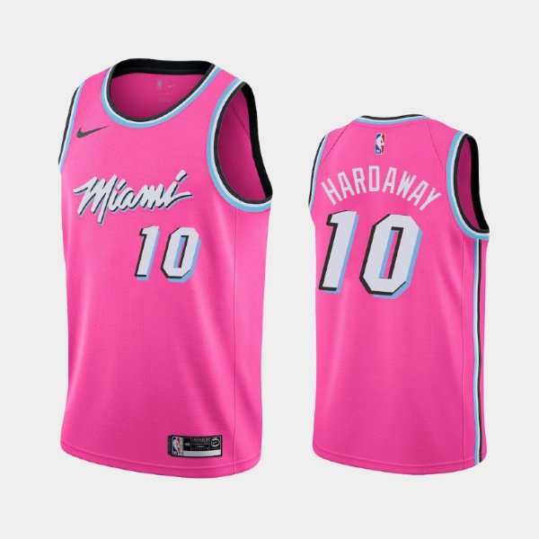 Miami Heat #10 Tim Hardaway Pink 2018-19 Earned баскетбольная майка NBA