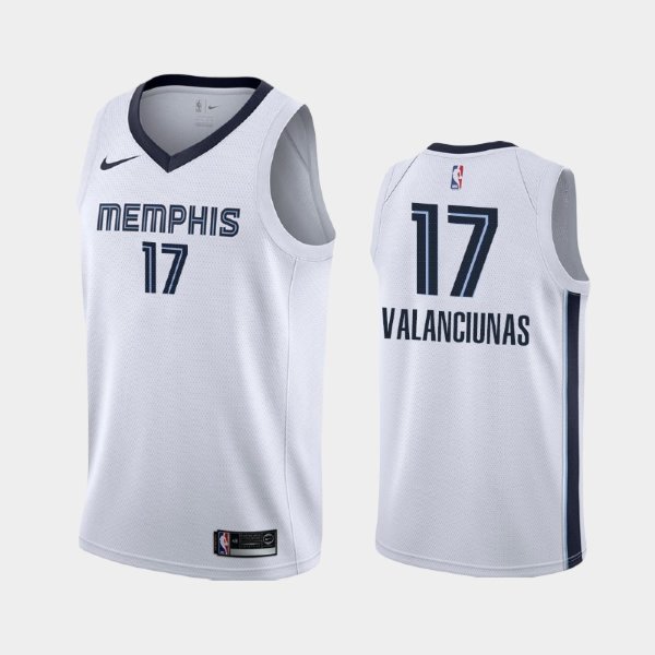 Memphis Grizzlies Association #17 Jonas Valanciunas White 2019 баскетбольная майка NBA