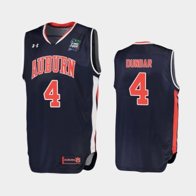 NCAA Auburn Tigers #4 Malik Dunbar Navy 2019 Final Four баскетбольная майка NBA