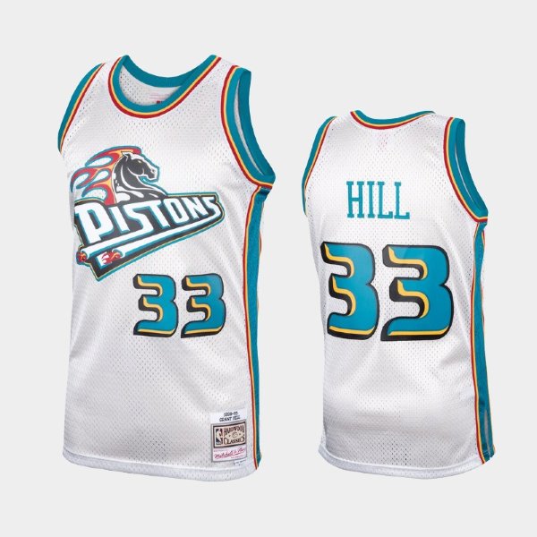 Detroit Pistons #33 Grant Hill Platinum Hardwood Classics баскетбольная майка NBA