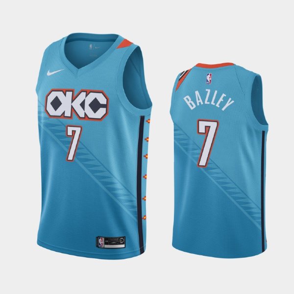 Oklahoma City Thunder City #7 Darius Bazley Blue 2019 NBA Draft баскетбольная майка NBA