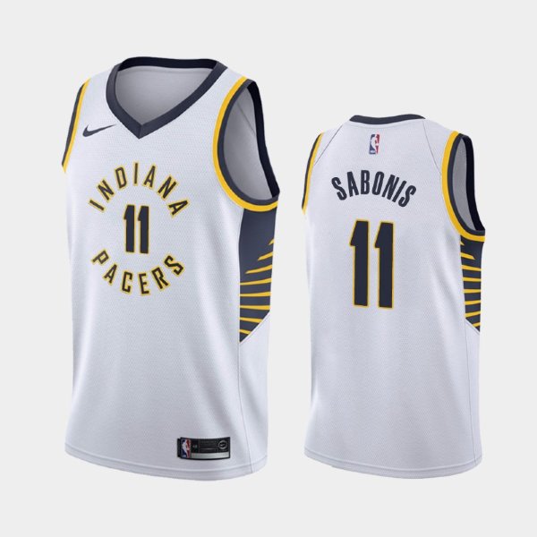 Indiana Pacers #11 Domantas Sabonis White 2019 Association баскетбольная майка NBA