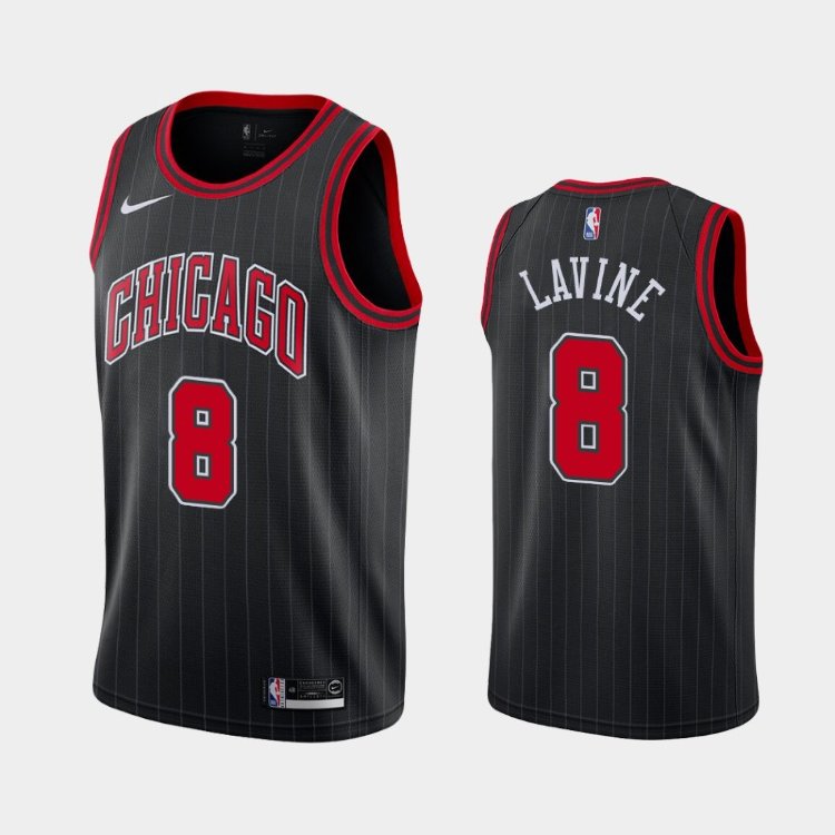Купить оригинальную Chicago Bulls #8 Zach LaVine Black Statement