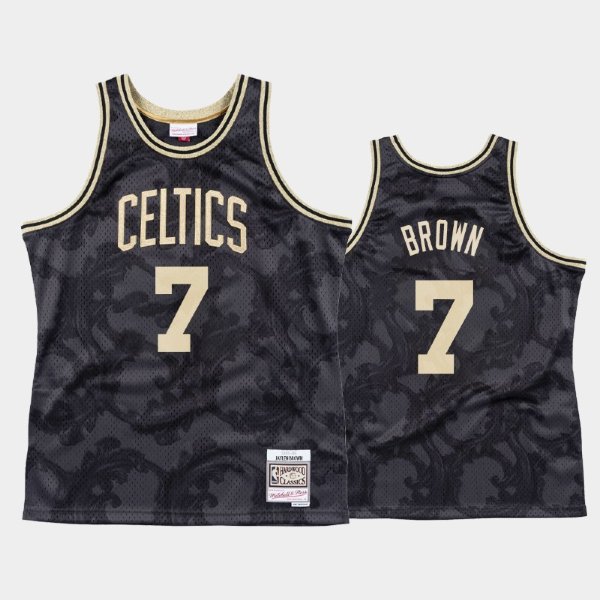 Boston Celtics #7 Jaylen Brown Black Toile Metallic Classic баскетбольная майка NBA